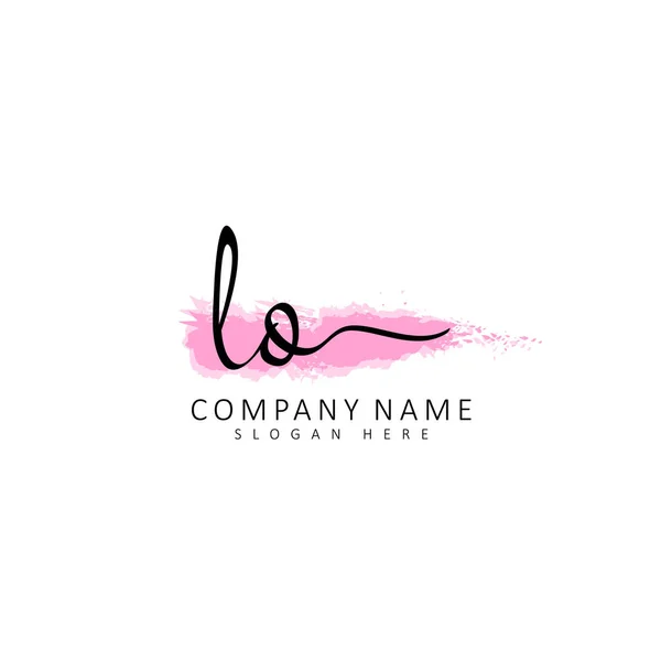 Ecriture Initiale Concept Logo Initial — Image vectorielle