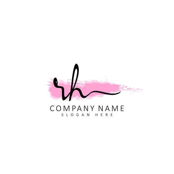 Inicial Caligrafia Conceito Logotipo Inicial —  Vetores de Stock