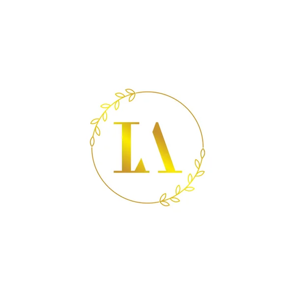 Letter Initial Monogram Logo Template Floral Ornament —  Vetores de Stock