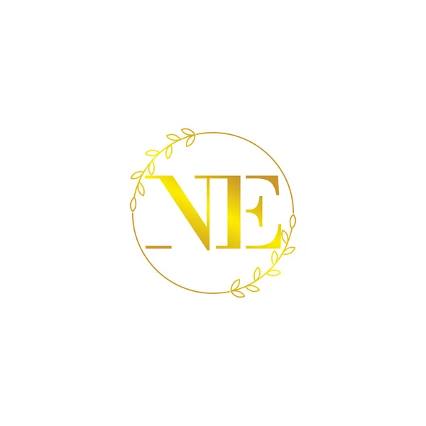 Lettre Modèle Logo Monogramme Initial Avec Ornement Floral — Image vectorielle