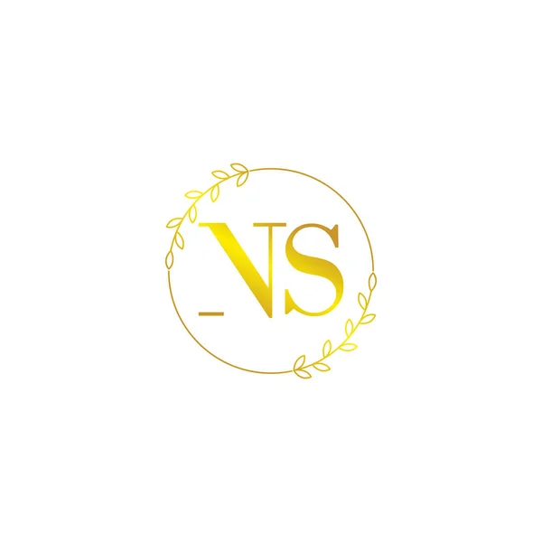 Letter Initial Monogram Logo Template Floral Ornament —  Vetores de Stock