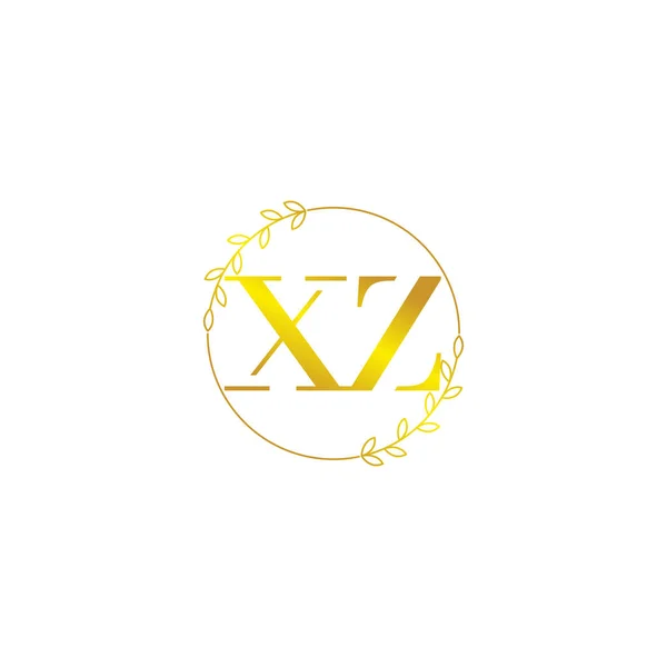 Carta Modelo Logotipo Monograma Inicial Com Ornamento Floral —  Vetores de Stock