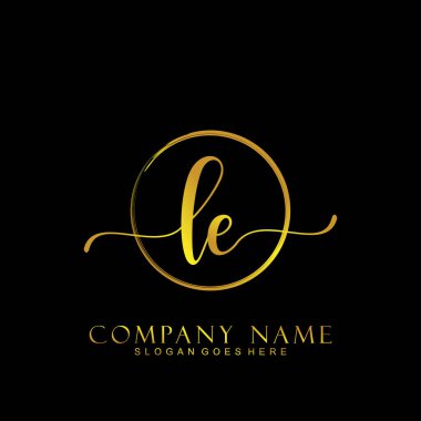 İlk logo kavramının ilk LE el yazısı