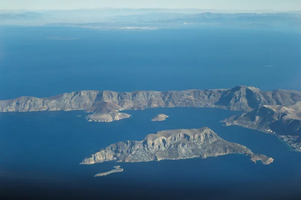 Aeral punktu widzenia grecki bezpłatnym i część wyspy Kalymnos z archipelagu Dodekanez — Zdjęcie stockowe