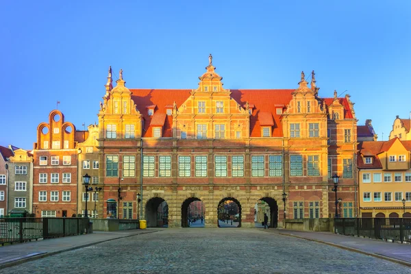Zöld kapu Gdansk hivatalos rezidenciája uralkodók — Stock Fotó