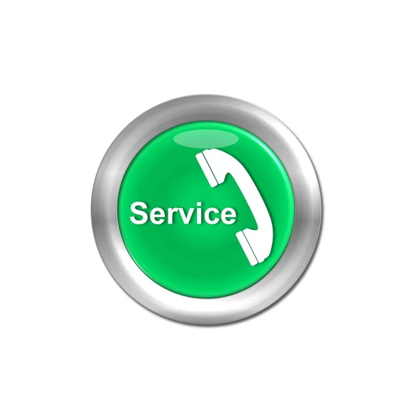 Green Hotline Service kontakt kommunikation koncept knapp — Stockfoto