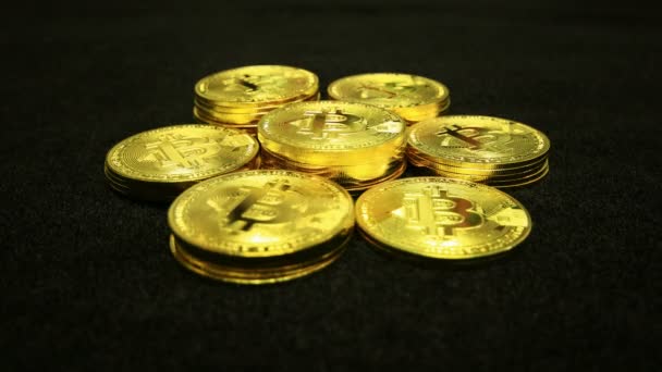 Bitcoin Criptomoneda Concepto Dinero Digital — Vídeos de Stock