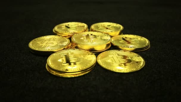 Bitcoin Criptomoneda Arriba Abajo — Vídeos de Stock