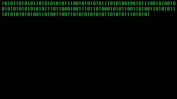 Binary Digit Algorithm Scan Computer — Stock Video