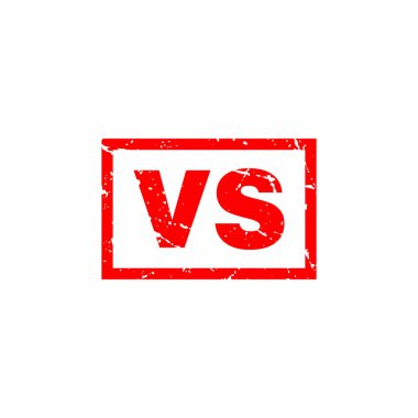 Soyut Red Grungy vs Rubber Stamp İmza İllüstrasyon Vektörü, Karşı Metin Mührü, Mark, Etiket Tasarım Şablonu