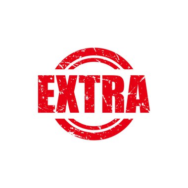 Soyut Red Grungy Ekstra Kauçuk Damgalı Çember Şekil İmza Çizim Vektörü, Ekstra Metin Mührü, Mark, Etiket Tasarım Şablonu