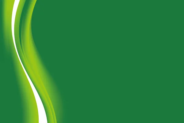 Abstract Smooth Green Wavy Background Design Template Vector Dark Green — Stock Vector