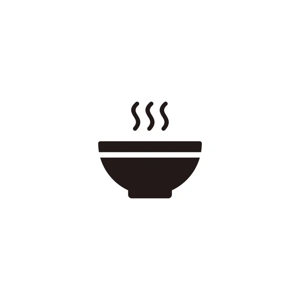 Jednoduché Bowl Ikona Ilustrace Design Izolované Bílém Pozadí — Stockový vektor