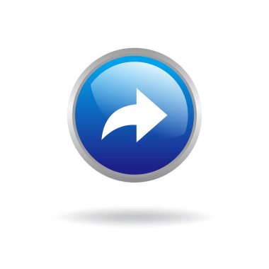 Parıltılı Resim Tasarımı ile Basit Mavi Paylaş Simgesi Düğmesi, Beyaz Arkaplan Şablonu Şablonu İzole Edilmiş Sembol Paylaşımı