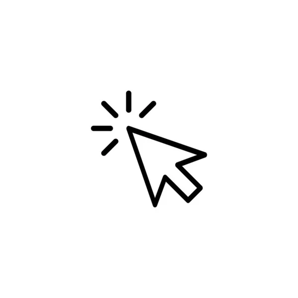 Simple Cursor Icon Illustration Design Mouse Pointer Cursor Symbol Outlined — Stock Vector