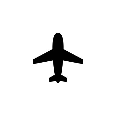 Basit Düz Düzlem Simge Çizim Tasarımı, Siluet Düzlem Sembol Şablonu Vektörü