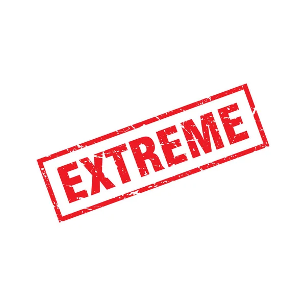 Abstract Rode Grungy Extreme Rubber Stempel Sign Illustration Vector Extreme — Stockvector