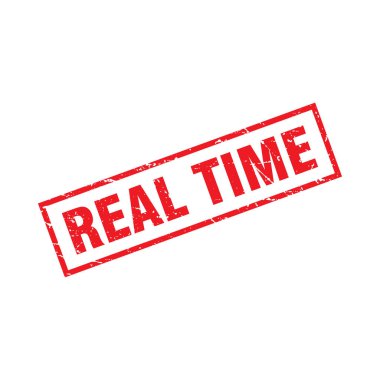 Soyut Red Grungy Gerçek zamanlı Kauçuk İmza İllüstrasyon Vektörü, Gerçek zamanlı Metin Mührü, Mark, Etiket Tasarım Şablonu