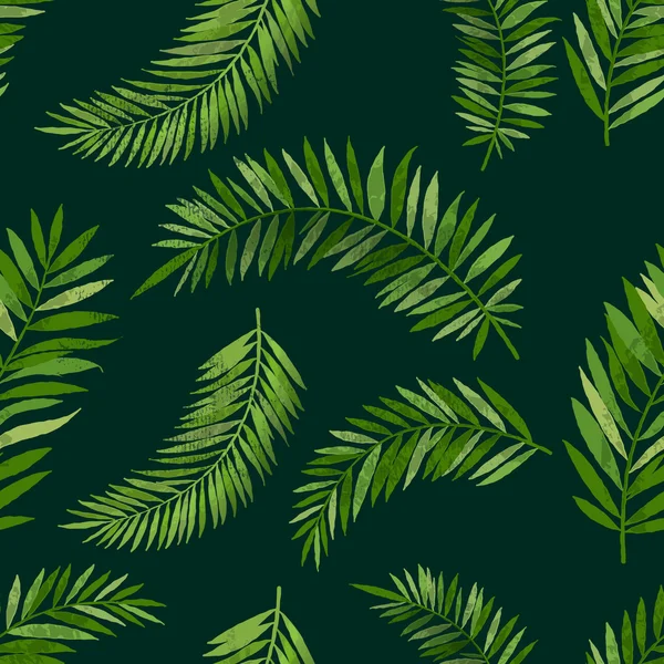 Урожай безшовний пальмовий лист візерунок — стоковий вектор
