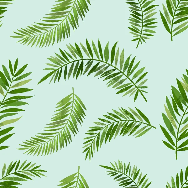 Vintage Seamless Palm Leaf Pattern — Stock Vector