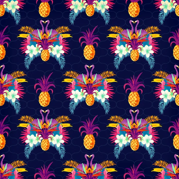 Vivid Tropical Seamless Pattern — Stock Photo, Image