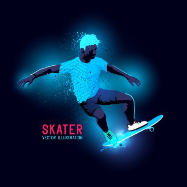 Neon Skater vektör