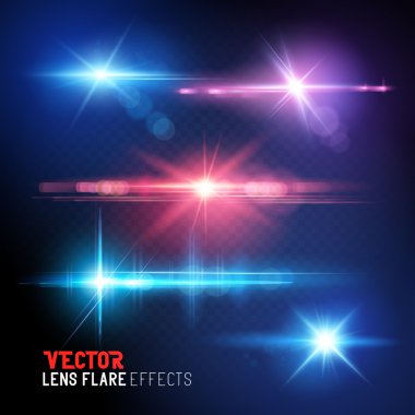  lens flares and sun flares clipart