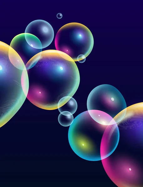 Creatieve Kleurrijke Abstracte Regenboog Bubbels Achtergrond Vectorillustratie — Stockvector