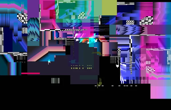 Skärm Glitch Buller Bakgrund Display Lag Textur Vektor Illustration — Stock vektor