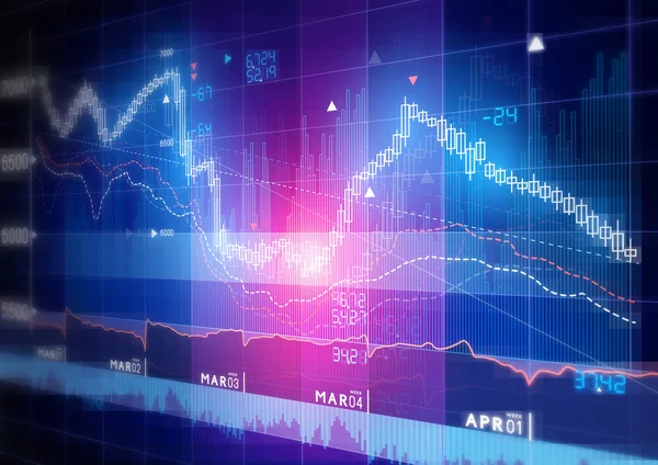 Gráfico bursátil — Foto de Stock