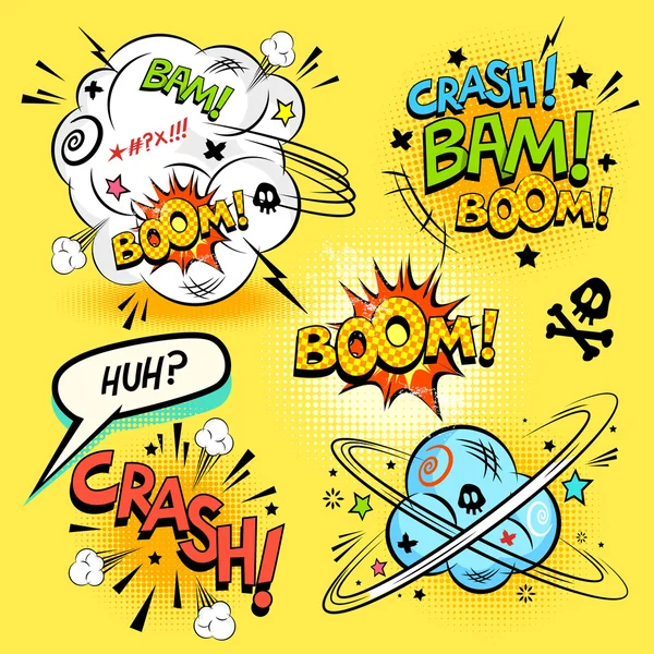 Comic Book Actions — Stock Vector