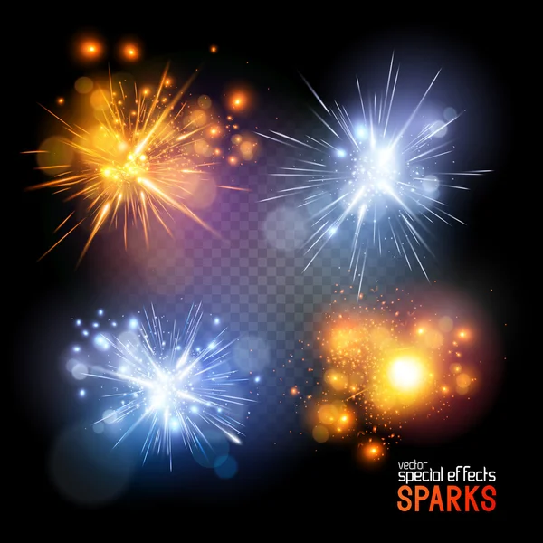 Vektorové Sparks — Stockový vektor