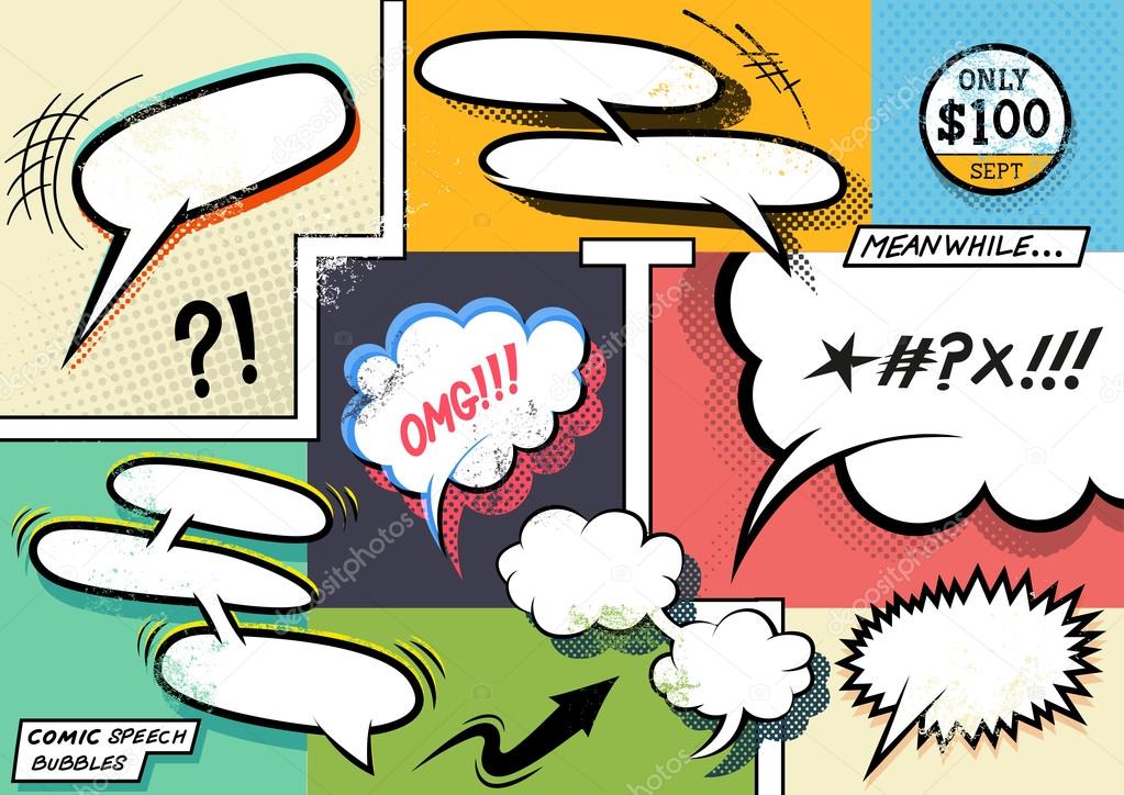 Retro Comic Speech Bubbles