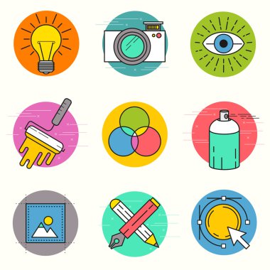 Yaratıcı vektör Icon Set