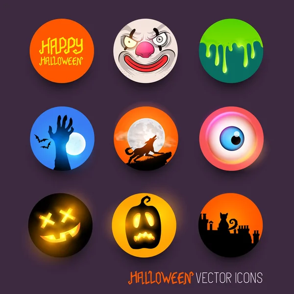 Halloween vector iconen — Stockvector