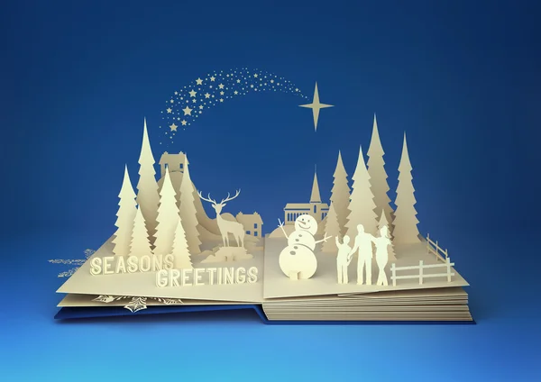 Libro emergente - Historia de Navidad — Foto de Stock