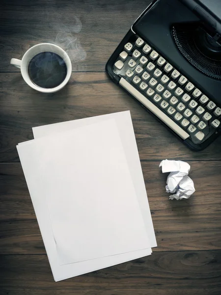 Vintage Typewriter Desk — Stock Photo, Image