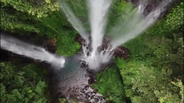Sekumpul şelalesi. Bali 'nin en iyi şelalesi olarak bilinen bu şelalenin vadide 7 gizli şelalesi vardır ve ormanın etrafı dingin bir ortam ile çevrilidir.