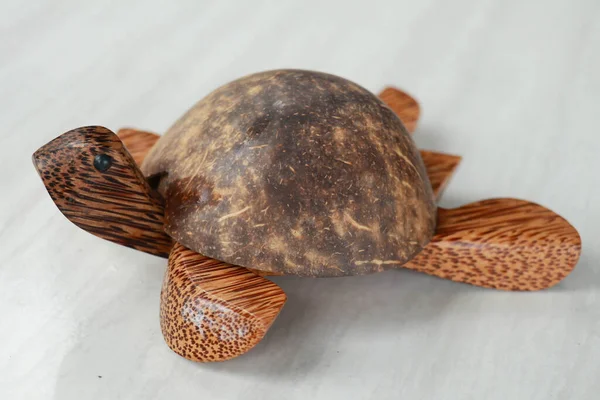 Turtle Shaped Ashtray Made Clay Isolated White Ashtray Turtle Made — Stock Photo, Image
