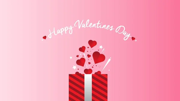 Valentine day composition: white gift boxes with bow and red felt hearts, photo template, background — Stock Photo, Image