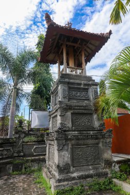 Bale kul kul. Geleneksel klasik Bali mimarisi. Bali, Endonezya. Dikey resim