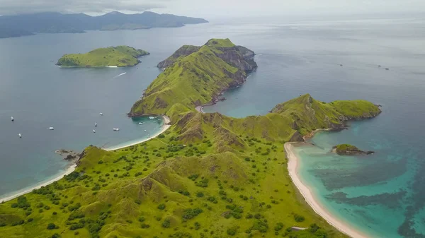 Vista Aérea Del Paisaje Desde Cima Isla Padar Las Islas — Foto de Stock