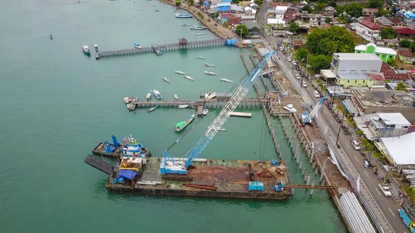 Aerial Labuan Bajo Port Gate Famous Komodo Island East Nusa — 图库照片