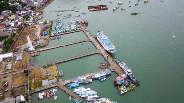 Aerial Labuan Bajo Port Gate Famous Komodo Island East Nusa — 图库照片