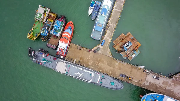 Antenne Labuan Bajo Port Tor Zur Berühmten Insel Komodo Ost — Stockfoto