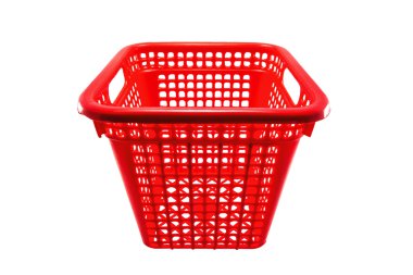 Kırmızı plastik sepet