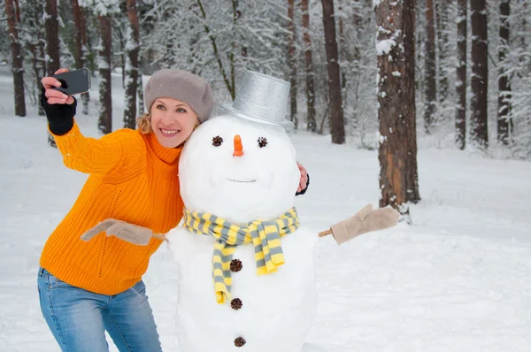 Já s sněhulák — Stock fotografie