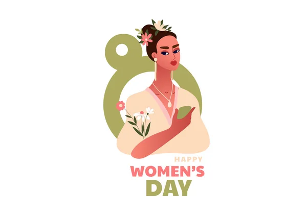 국제 여성의 날. 3 월 8 일. 로열티 프리 스톡 일러스트레이션