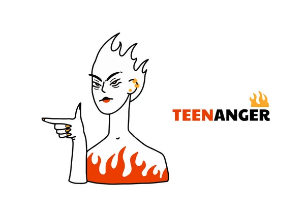 Pro teenagery s typickými problémy — Stockový vektor