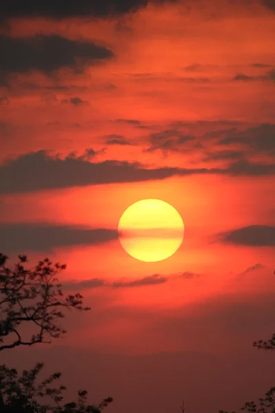 Pôr do sol vermelho — Fotografia de Stock